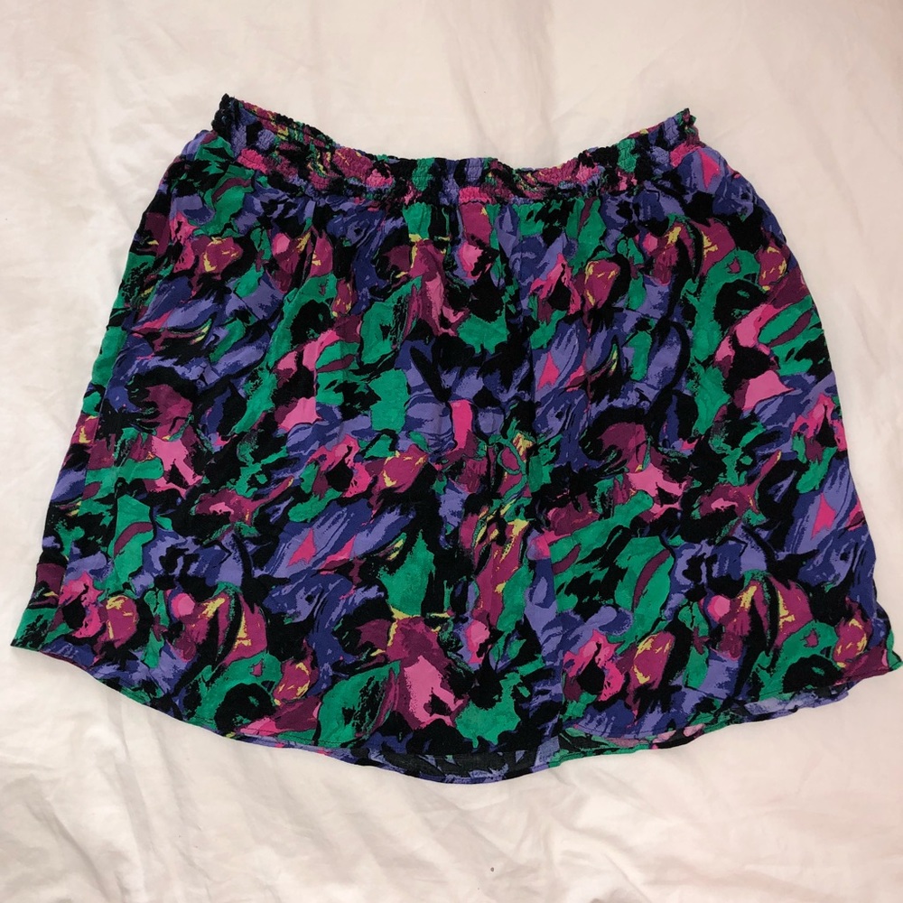 Watercolor Floral Skater Skirt